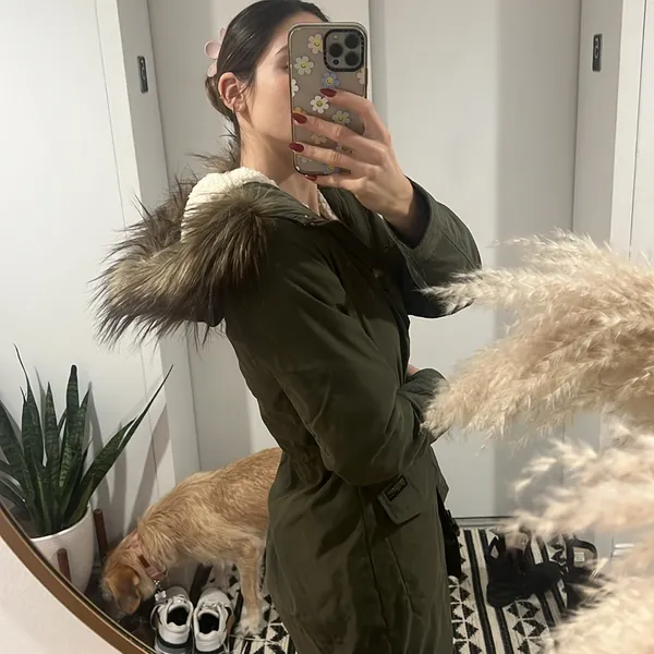 Abercrombie & Fitch sherpa lined green for parka jacket - Image 6