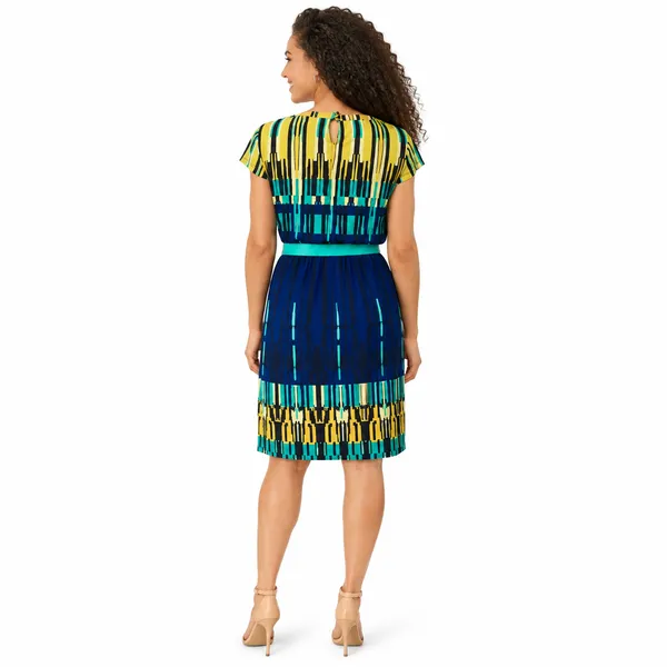Madison Leigh Womens Dress Size 4 Multicolor Abstract Print Office Career Wear - Image 2