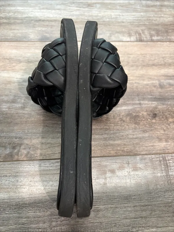 Splendid Black Paige Woven Slide Sandals 7.5 - Image 4