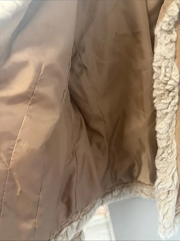 Y2K BB Dakota Penny Lane Vintage Faux Shearling Corduroy Jacket XL - Image 5