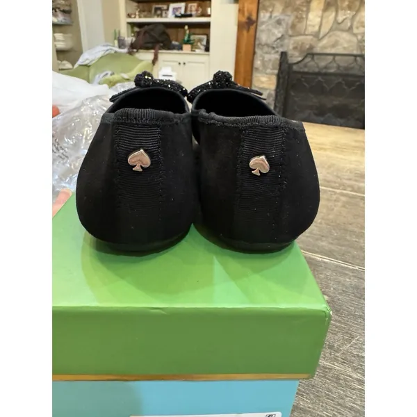 Kate Spade New‎ York Women's Freya Ballet Flat Black Suede Women's Size 9 - Image 5