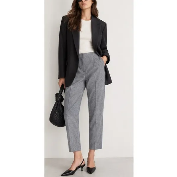 Aritzia Wilfred Chambery Trouser Wool Cropped Dress Pants Pockets Size 0 - Image 10