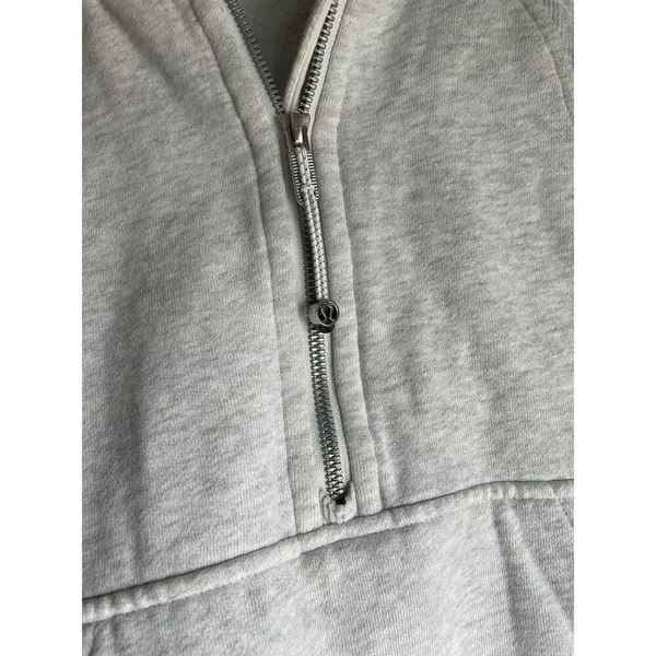 Lululemon Scuba Oversized Half-Zip Hoodie Pullover Grey XS/S‎ - Image 3