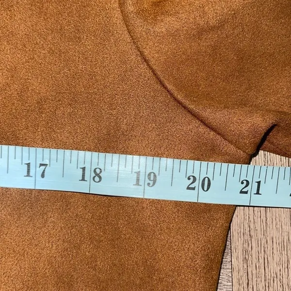 Aqua Women’s Lined Snap Button Stretchy Long Sleeve Bomber Jacket Brown Size Sma - Image 8
