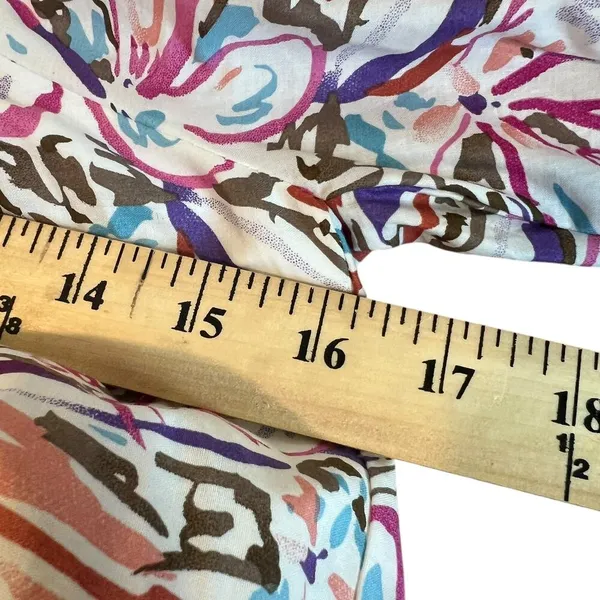 Sofie the Label Floral Midi Dress Tiered Puff Sleeve‎ M Multicolor Pockets Boho - Image 10
