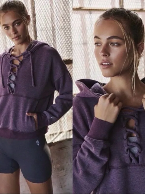 Free People Movement Believe It Lace-Up Hoodie - Image 2