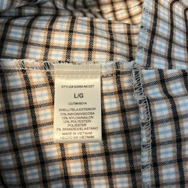 Have Brown Blue and Black Plaid Pencil Skirt Size Large Fall Preppy - Image 6