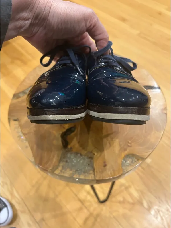 Miu Miu Navy Patent Leather Oxford Shoes Sz36 - Image 5