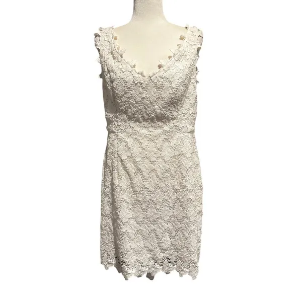 Lily Pulitzer Resort White Papillion Lace Reeve Dress in Size 12 - Image 3