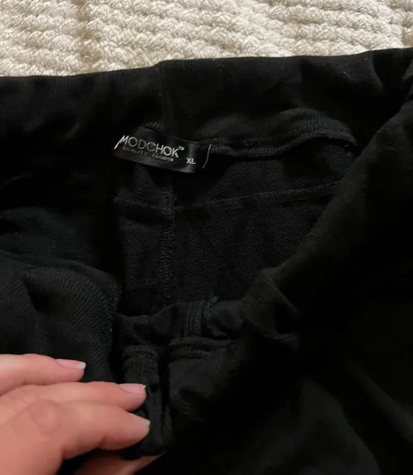 Lounge Modchok XL Black Leather Cotton Sweat Pant - Image 4