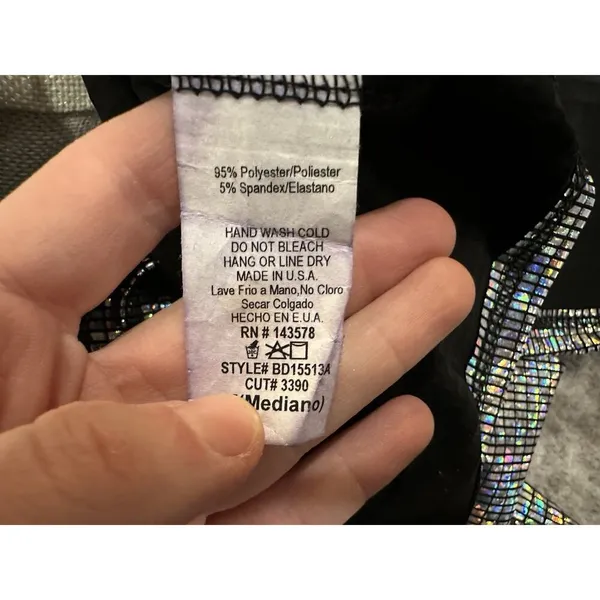 Black Bead Cowlneck Silver Dress M NWOT - Image 7