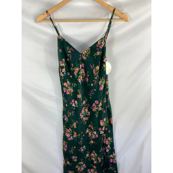 NWT Lost + Wander Sarah Floral Print Midi Slipdress Green Size Medium - Image 6