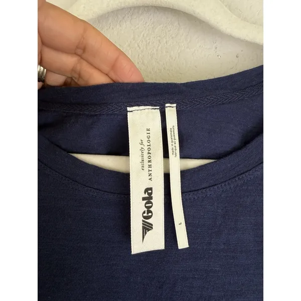 Anthropologie Gola x Anthropologie Navy Oversized Boyfriend Tee Women's Size L‎ - Image 9