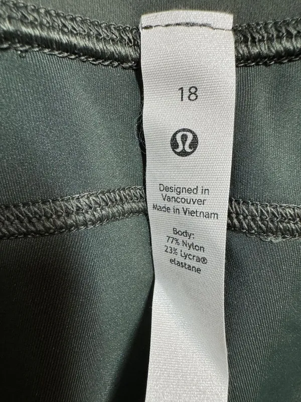 Lululemon Invigorate High Rise Tight 25" Smoked Spruce Green Leggings Women's 18 - Image 7