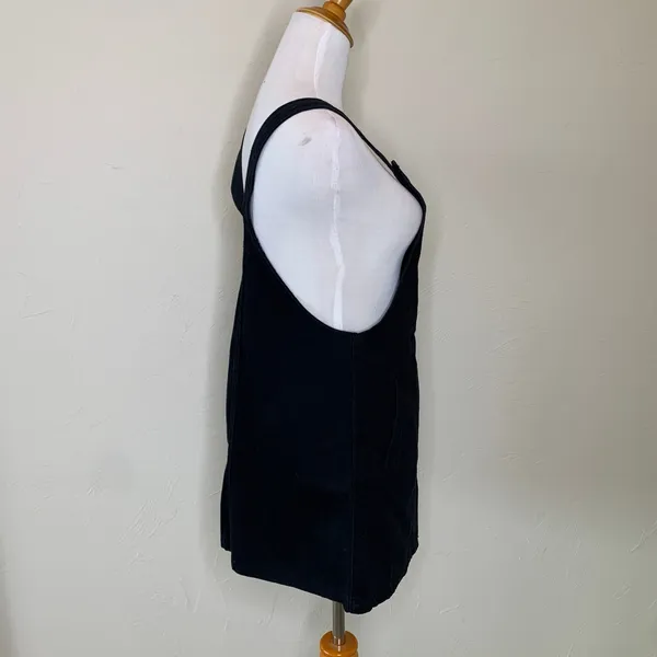 Forever 21 Black Denim Overall Dress Sz Small - Image 4