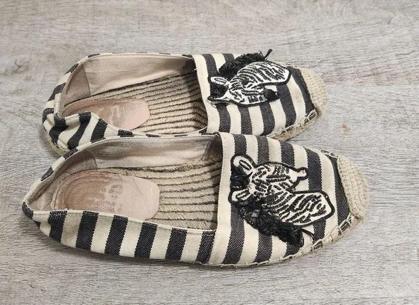 Kate Spade New York Garden Zebra Canvas Espadrille Size 5.5 - Image 9