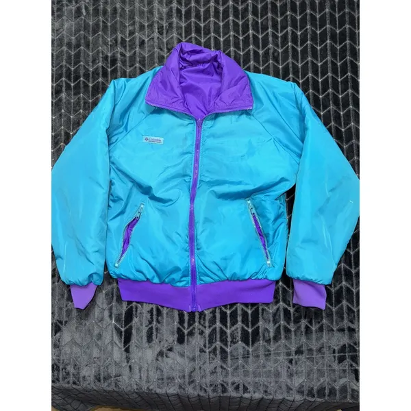 Vintage Columbia Women's Jacket Reversible Thinsulate Full Zip Size Medium - Image 2