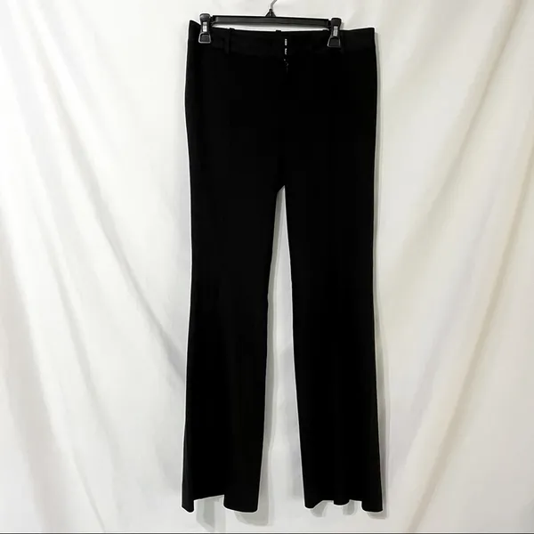 Club Monaco Black Wide Leg Trouser Dress Pants Womens 4 Preppy Career - Image 3