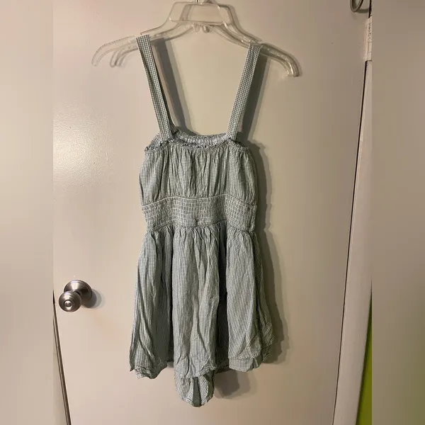 Hollister Green Gingham Sleeveless Romper - Image 2
