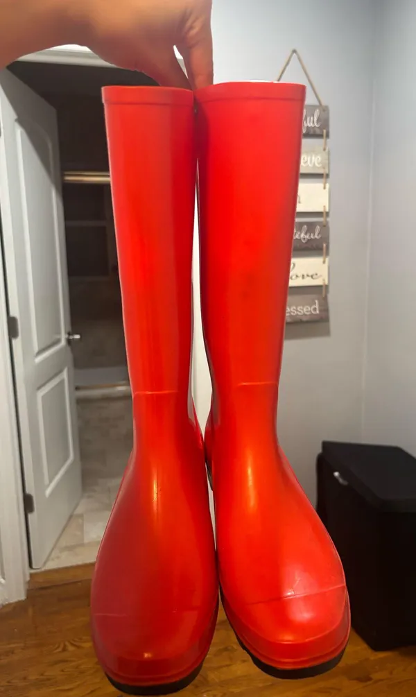 Nicole Miller Red Boots Rain - Image 2