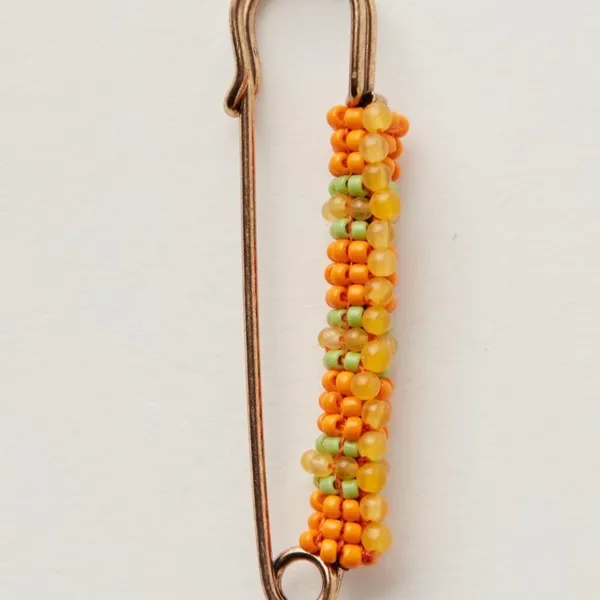 NWT Free People Beaded Shoe Pin in Orange/Green - Image 2