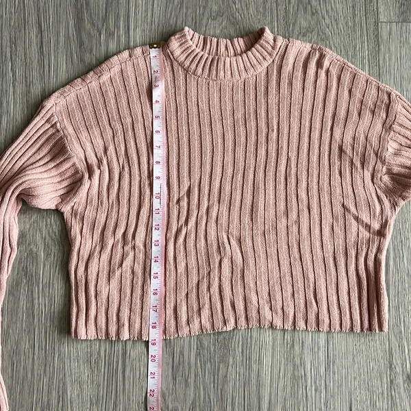 American Eagle Light Pink Sweater Size S - Image 5