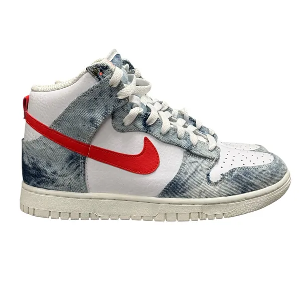 Nike Women’s Dunk High Washed Denim Size 8 - Image 3