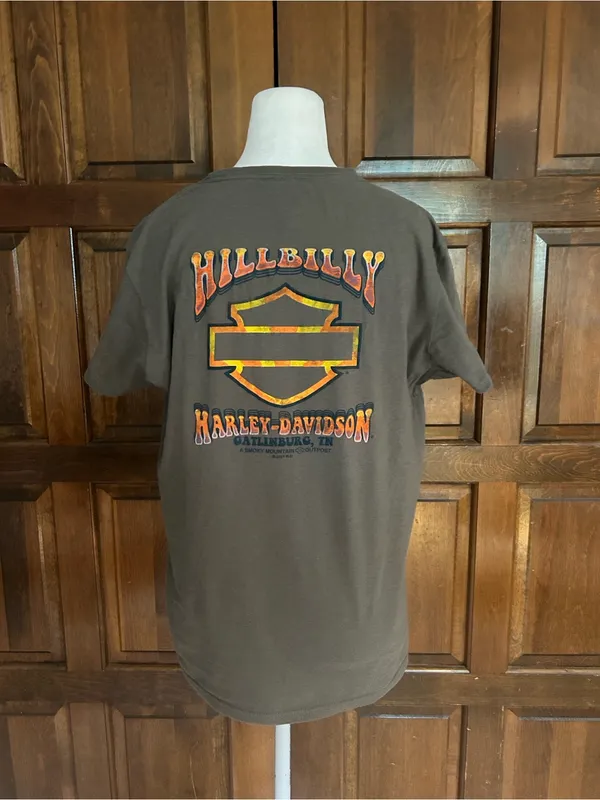 Hillbilly Harley-Davidson Women's Large 2021 Gatlinburg TN Graphic Tee Dog‎ - Image 4