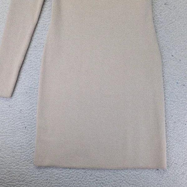 Abercrombie‎ & Fitch Metallic One Shoulder Mini Dress Champagne Gold Large Tall - Image 4