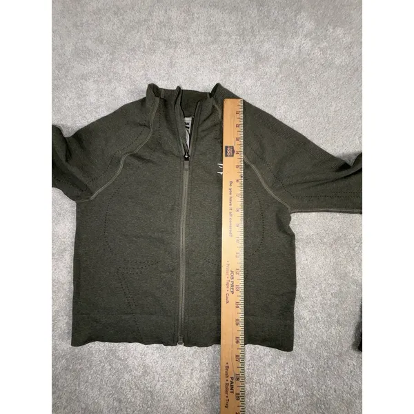 gymshark vital seamless warm jacket Medium Green - Image 7