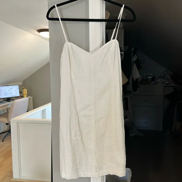 NWT! Abercrombie & Fitch Linen-Blend White Mini Dress - Image 2