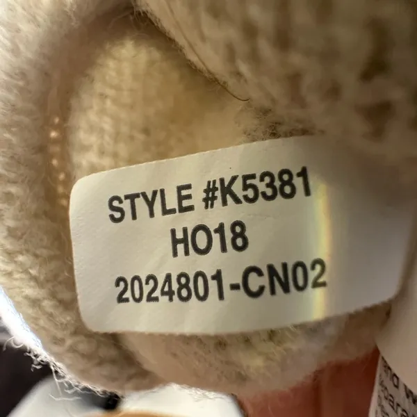 Madewell Neutral Wool Blend Bubble Sleeve‎ V Neck Knit Sweater Medium - Image 8