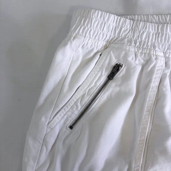 Aerie White Denim Shorts‎ XL High Rise Casual Summer Minimalist Coastal Girl - Image 7
