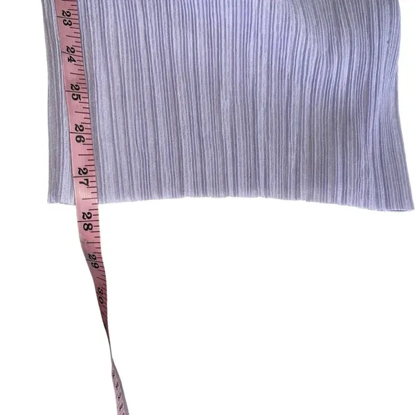 Alice + Olivia Mitsue Plissé Jumpsuit 2 Lilac Pleated Wide Leg Belted - Image 13