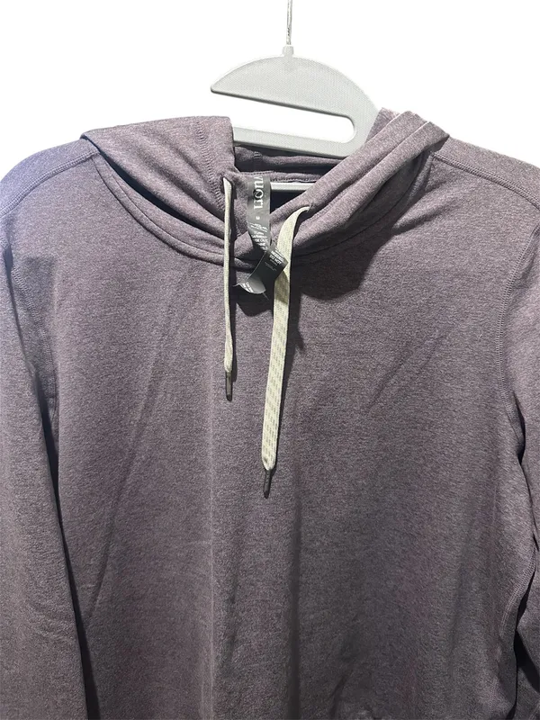 Heathered lavender Vuori halo cropped hoodie - Image 2