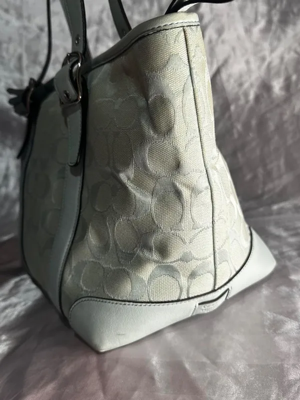 Vintage Y2K Coach Signature Mint Hampton Buckle Tote Bag 6042 - Image 4