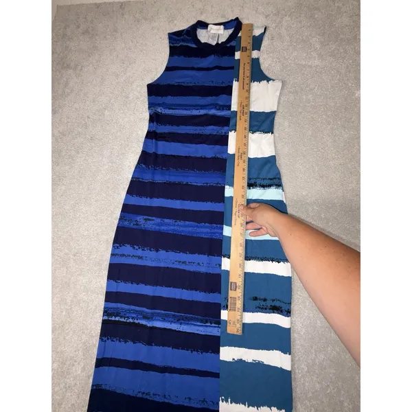 Corey Lynn Calter for Anthropologie sleeveless striped midi dress M Color Block - Image 13