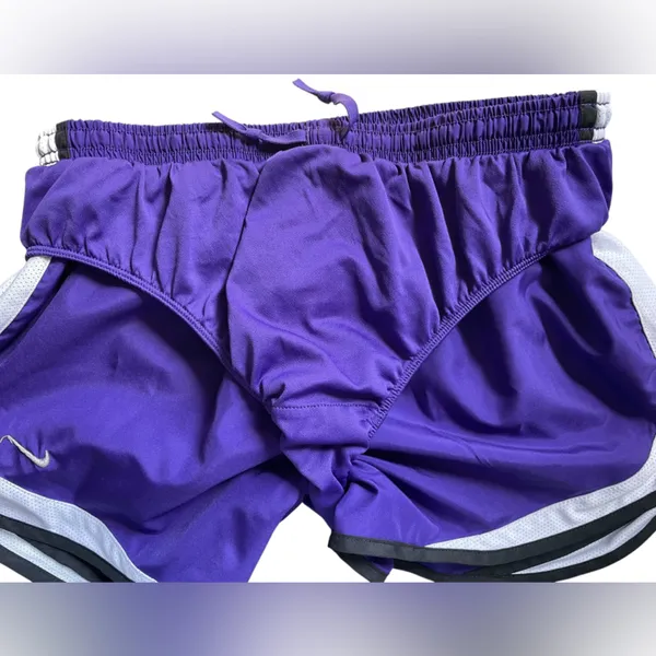 NIKE Dri-Fit Purple/White Brief-Lined Athletic Running Shorts - Size Medium - Image 9