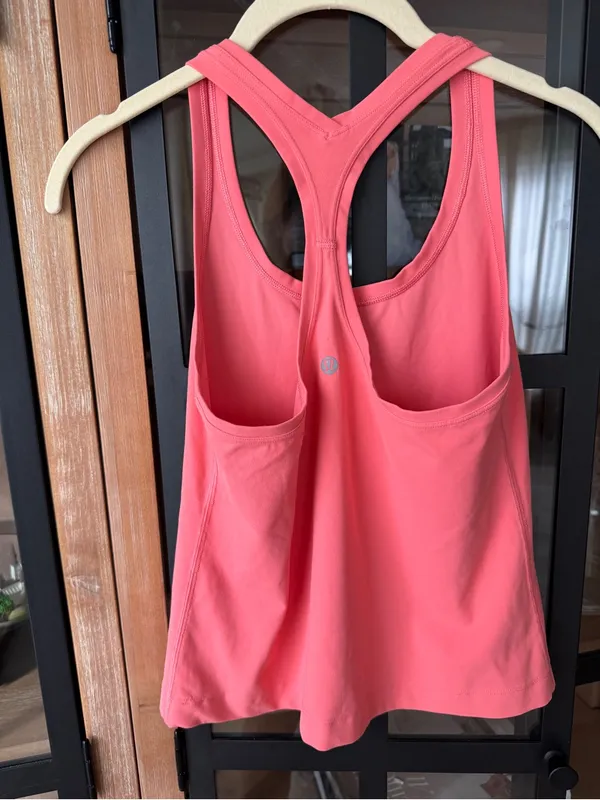 Lululemon Cool Racerback tank top Racing Length align grapefruit coral cropped - Image 4