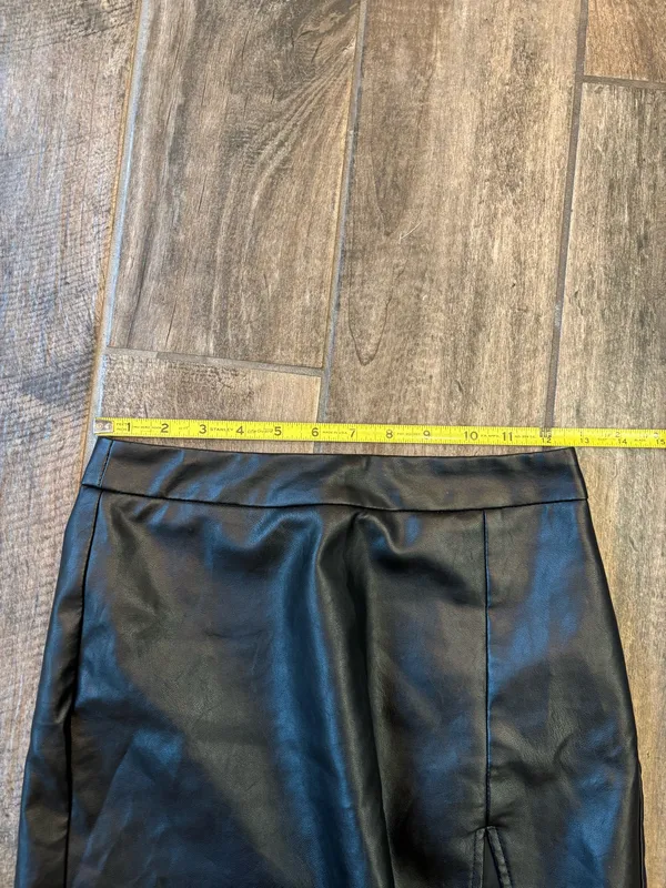 SHEIN Black Leather Mini Skirt - Image 6