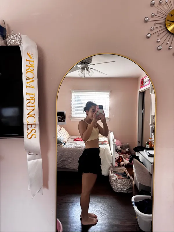 Mustard Seed Black Ruffle High-Waist Skort - Image 3