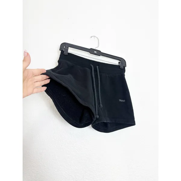 Aritzia TNA Sweatfleece Cozy Fleece Perfect Fit Shorts Size XS Black Loungewear - Image 11