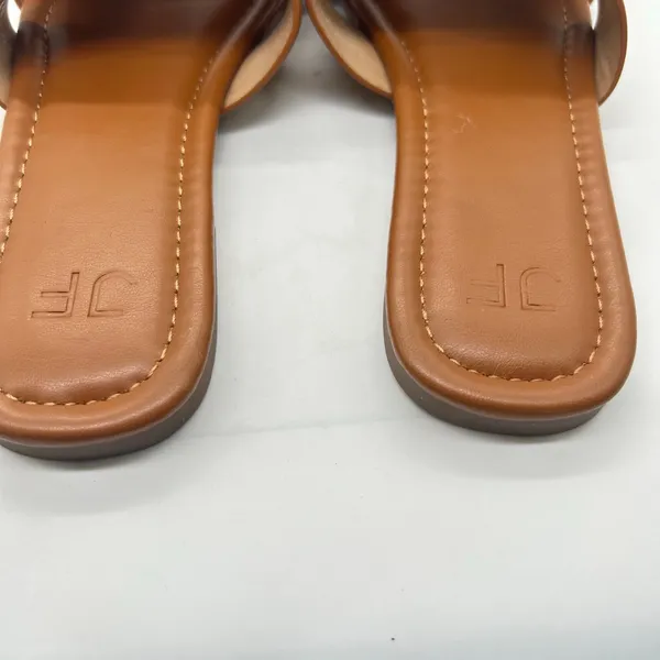 Justfab Becca‎ Flat Sandals Womens 8 Brown Woven Upper Comfortable Slip-On NEW - Image 7
