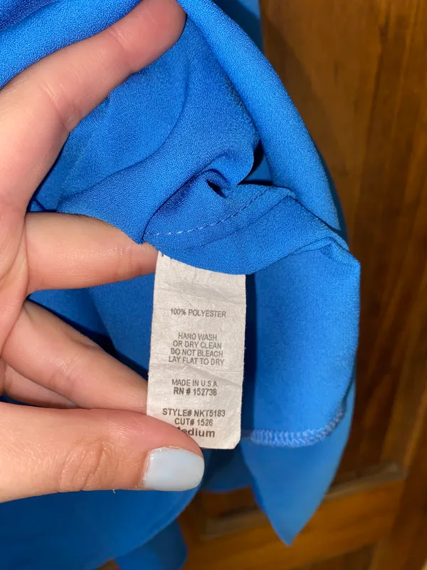 Hemline Blue Tank Top - Image 3