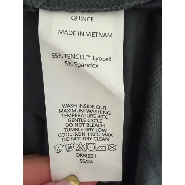 Quince Women Tencel Jersey Fit & Flare Dress Dark Olive Women's Size Medium - Image 13