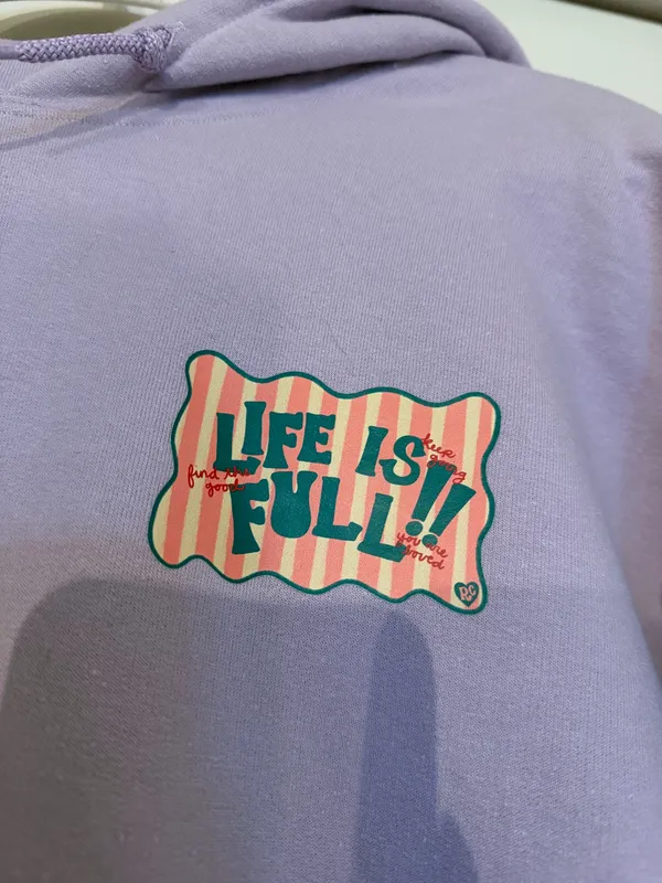 Life is full purple hoodie - Image 2