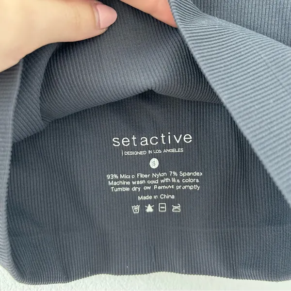 Set Active Dark Gray Power Box Cut Bra - Image 4