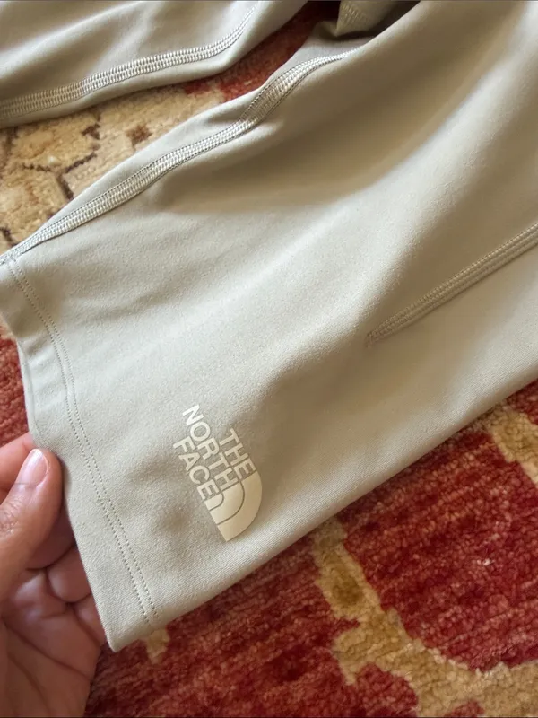 The North Face Women's High-Waist Bike Shorts in Taupe - Image 6