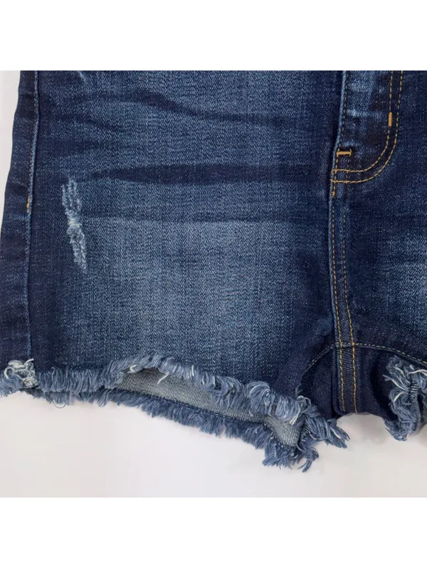 KanCan Distressed Denim Shorts Medium Frayed Hem - Image 3