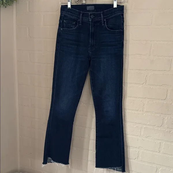 MOTHER Denim jeans the insider crop step gray movin on up stretch blue - Image 2